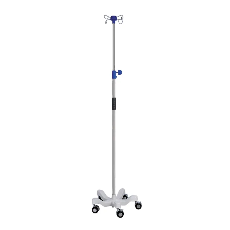 Stainless steel medical hospital bed infusion ceiling mounted iv pole