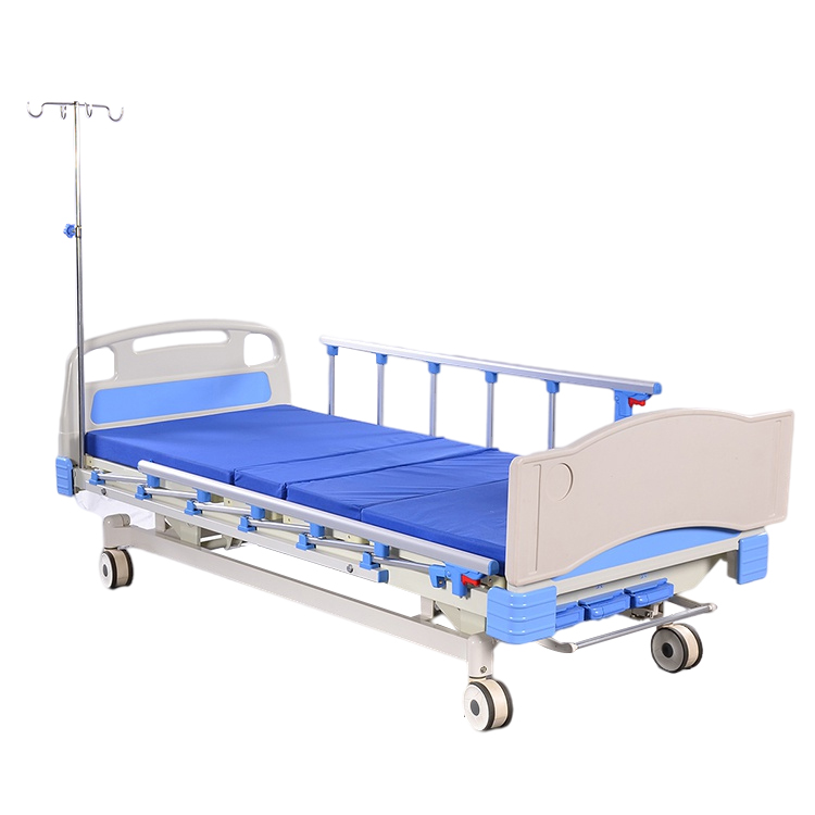 Three Function Manual Hospital Patient Bed Height Adjustment Electric   0 